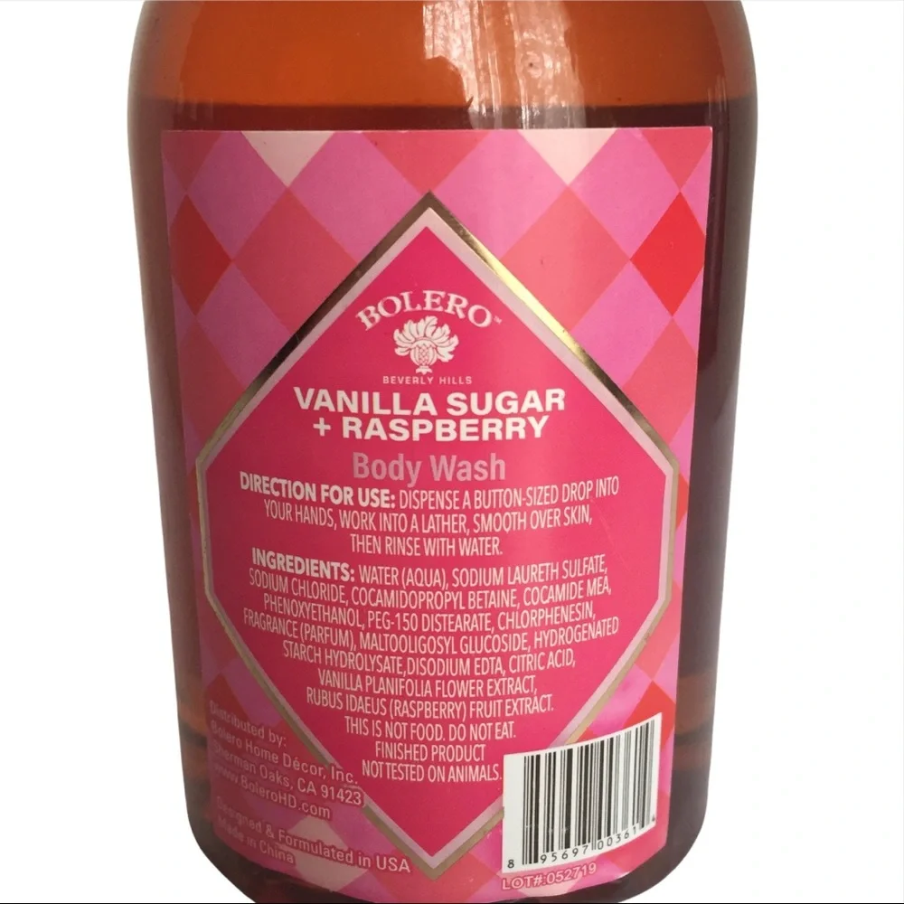 Bolero Vanilla & Raspberry Body Wash and Facial Serum Set